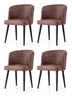 Set 4 scaune Zen - 4207 V4, Negru - Maro, 57x57x81 cm, SKU 974NMB1927, imagine 1