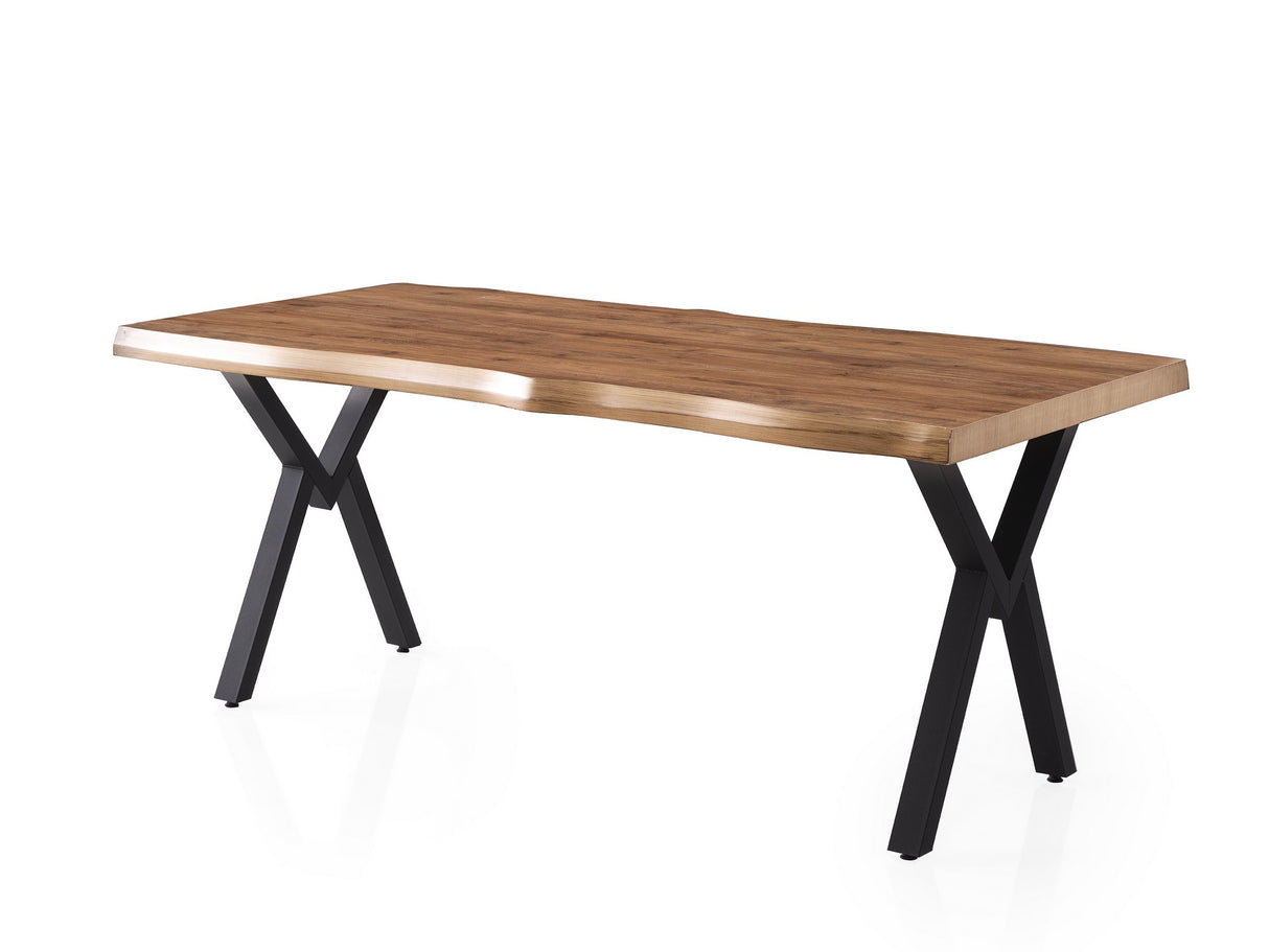 Masă dining Gala - 3022, Nuc, 180x80x79 cm