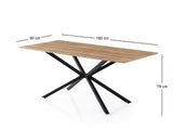 Masă dining Nox - 3001, Stejar, 180x90x79 cm