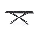 Masă dining Nox - 3002, Black marble, 180x90x79 cm
