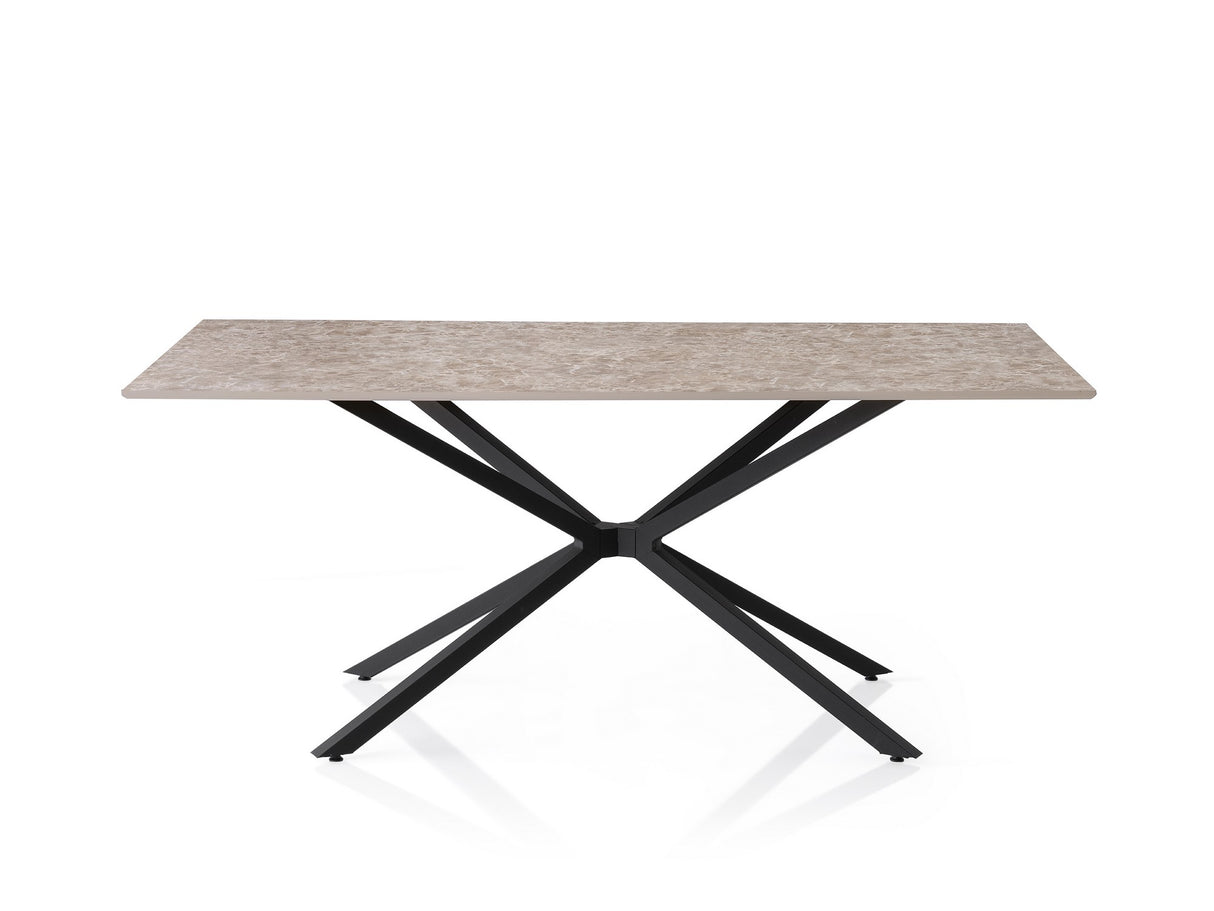 Masă dining Nox - 3003, Grey stone, 180x90x79 cm