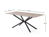 Masă dining Nox - 3003, Grey stone, 180x90x79 cm
