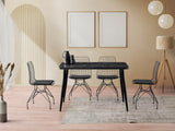 Masă dining Oslo - 3071, Black marble, 120x70x75 cm