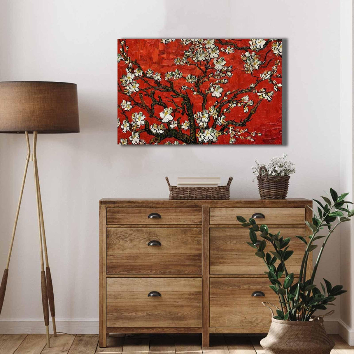 Tablou Canvas Cer Rosu, Rosu, 70 x 45 cm