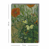 Tablou Canvas Fluturi, Verde, 100 x 70 cm