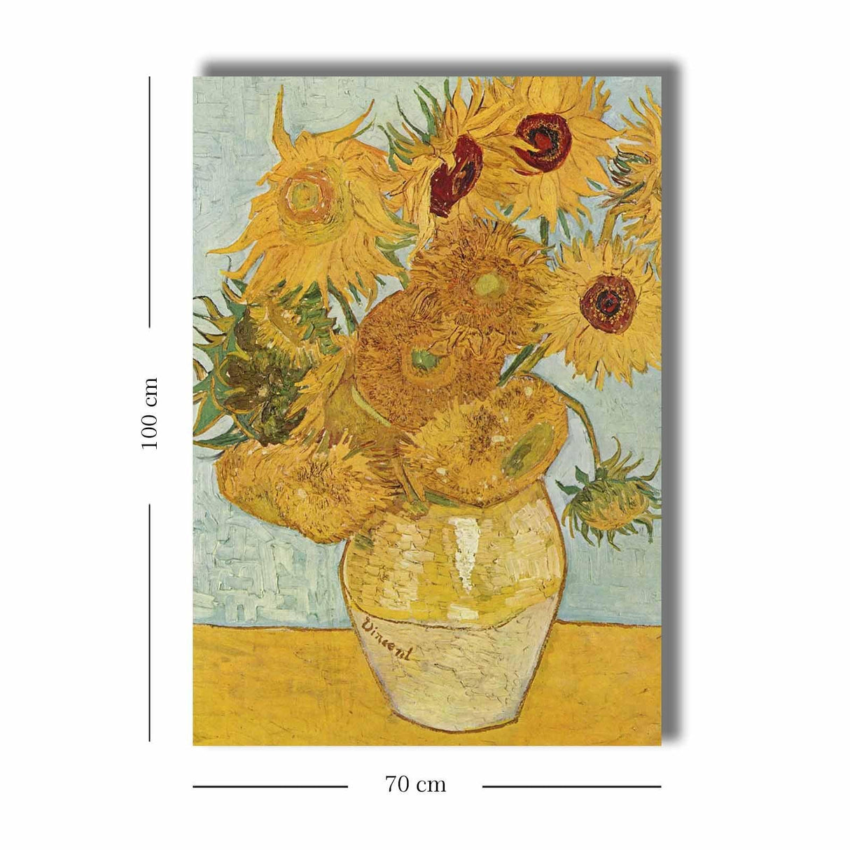 Tablou Canvas Floarea Soarelui, Galben, 100 x 70 cm
