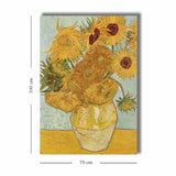 Tablou Canvas Floarea Soarelui, Galben, 100 x 70 cm