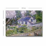 Tablou Canvas Casa, Albastru - Verde, 100 x 70 cm