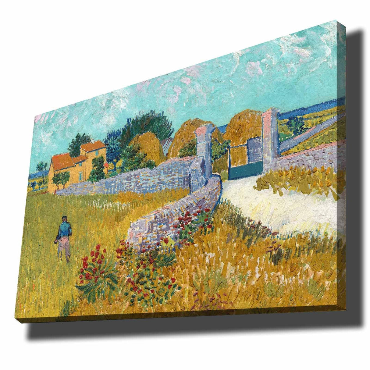 Tablou Canvas Casa de Vacanta, Multicolor, 100 x 70 cm