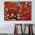 Tablou Canvas Flori Albe, Rosu, 100 x 70 cm, SKU 978VNC1252