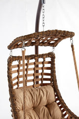 Balansoar de grădină Alacati Orgu, Diverse culori, 120x106x214 cm - Maro | SKU: 991DVN1201 | Balansoar de grădină Alacati Orgu, 120x106x214 cm, varianta Maro, produs pentru amenajarea locuinței, disponibil online în România la CasaMob