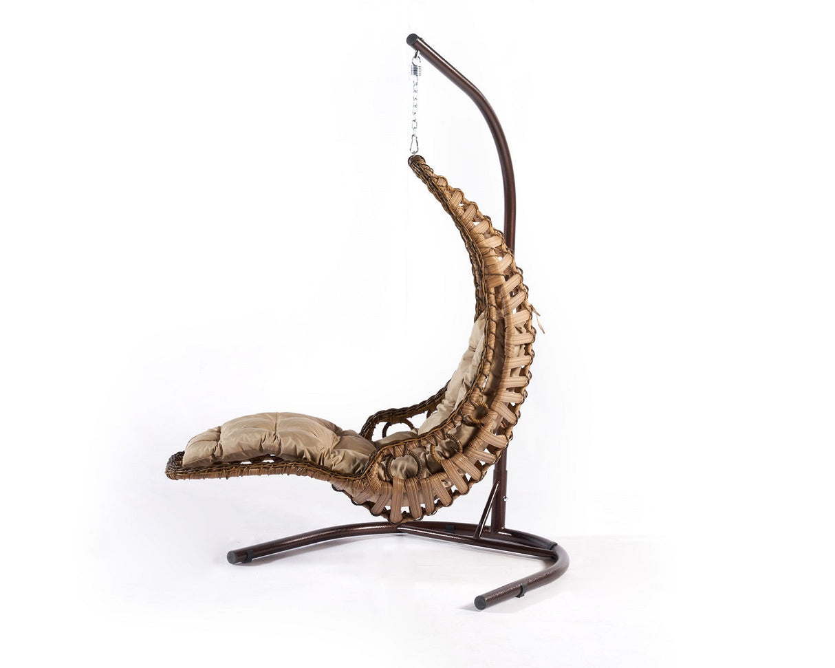 Balansoar de grădină Bodrum, Diverse culori, 120x106x214 cm - Maro | SKU: 991DVN1202 | Balansoar de grădină Bodrum, 120x106x214 cm, varianta Maro, produs pentru amenajarea locuinței, disponibil online în România la CasaMob
