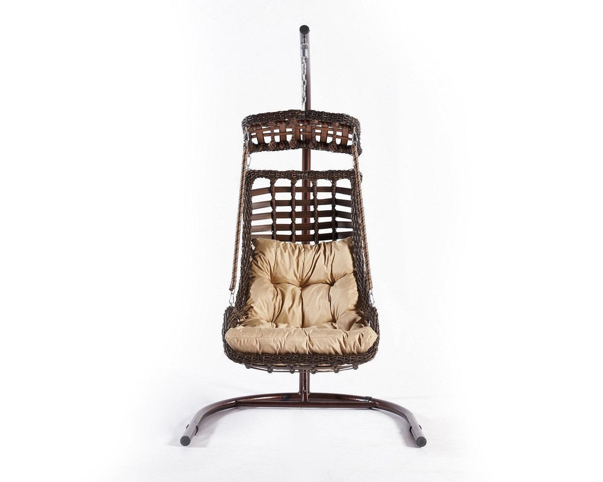Balansoar de grădină Alacati Orgu, Diverse culori, 120x106x214 cm - Maro închis | SKU: 991DVN1206 | Balansoar de grădină Alacati Orgu, 120x106x214 cm, varianta Maro închis, produs pentru amenajarea locuinței, disponibil online în România la CasaMob