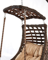 Balansoar de grădină Alacati Orgu, Diverse culori, 120x106x214 cm - Maro închis | SKU: 991DVN1206 | Balansoar de grădină Alacati Orgu, 120x106x214 cm, varianta Maro închis, produs pentru amenajarea locuinței, disponibil online în România la CasaMob