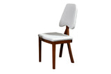 Set 2 scaune Pera v2, Nuc - Crem, 47x45x92 cm