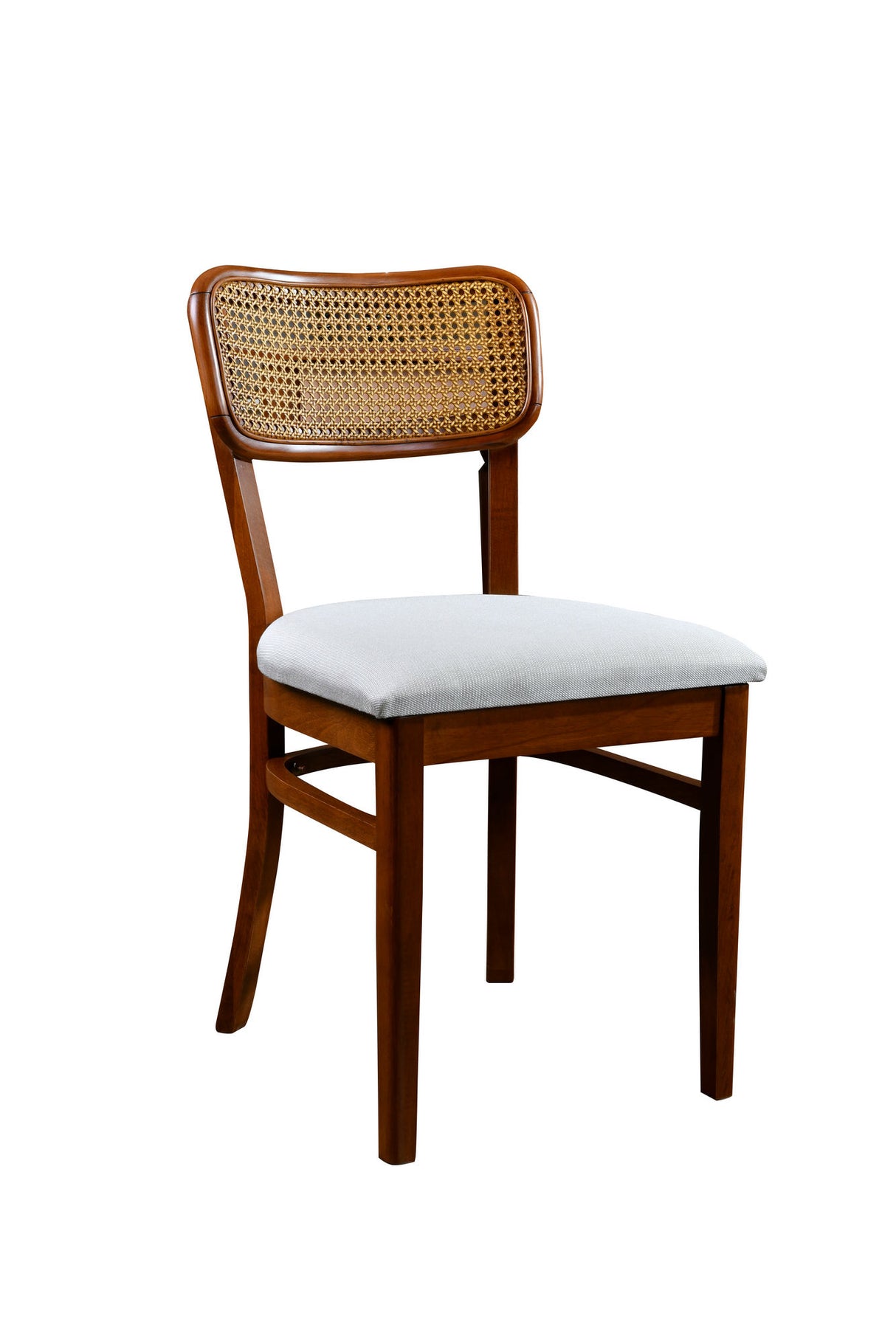 Set 2 scaune Morocco v2, Nuc - Crem, 44x44x88 cm