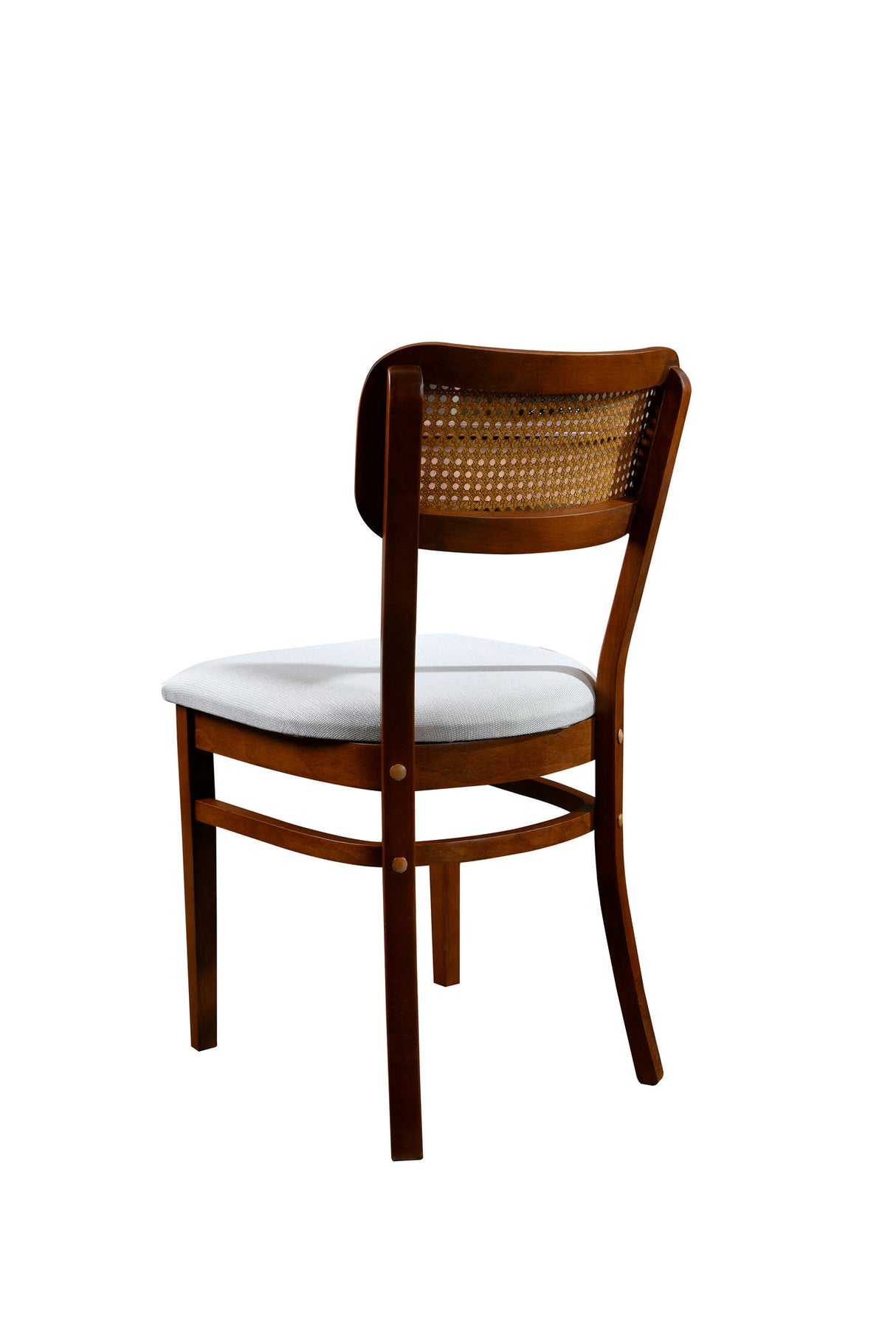 Set 2 scaune Morocco v2, Nuc - Crem, 44x44x88 cm