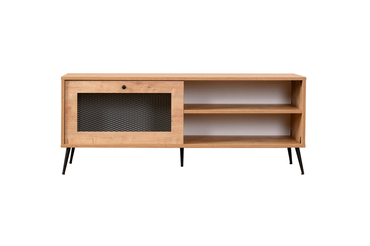 Comodă TV Pascal, Stejar - Negru, 138x30x15 cm, SKU 998VOW1139, imagine 3