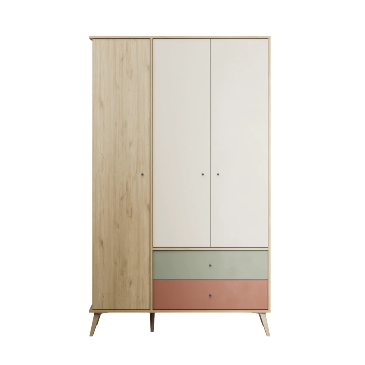 Dulap Haine TGR-933-FX-3 Home Collection® Tiffany, 3 usi, 2 sertare, Multicolor, 121x200x54 cm