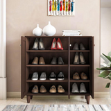 Dulap de pantofi SANTΟ, 16-20 perechi, Diverse culori, 89x34x91 cm - Nuc