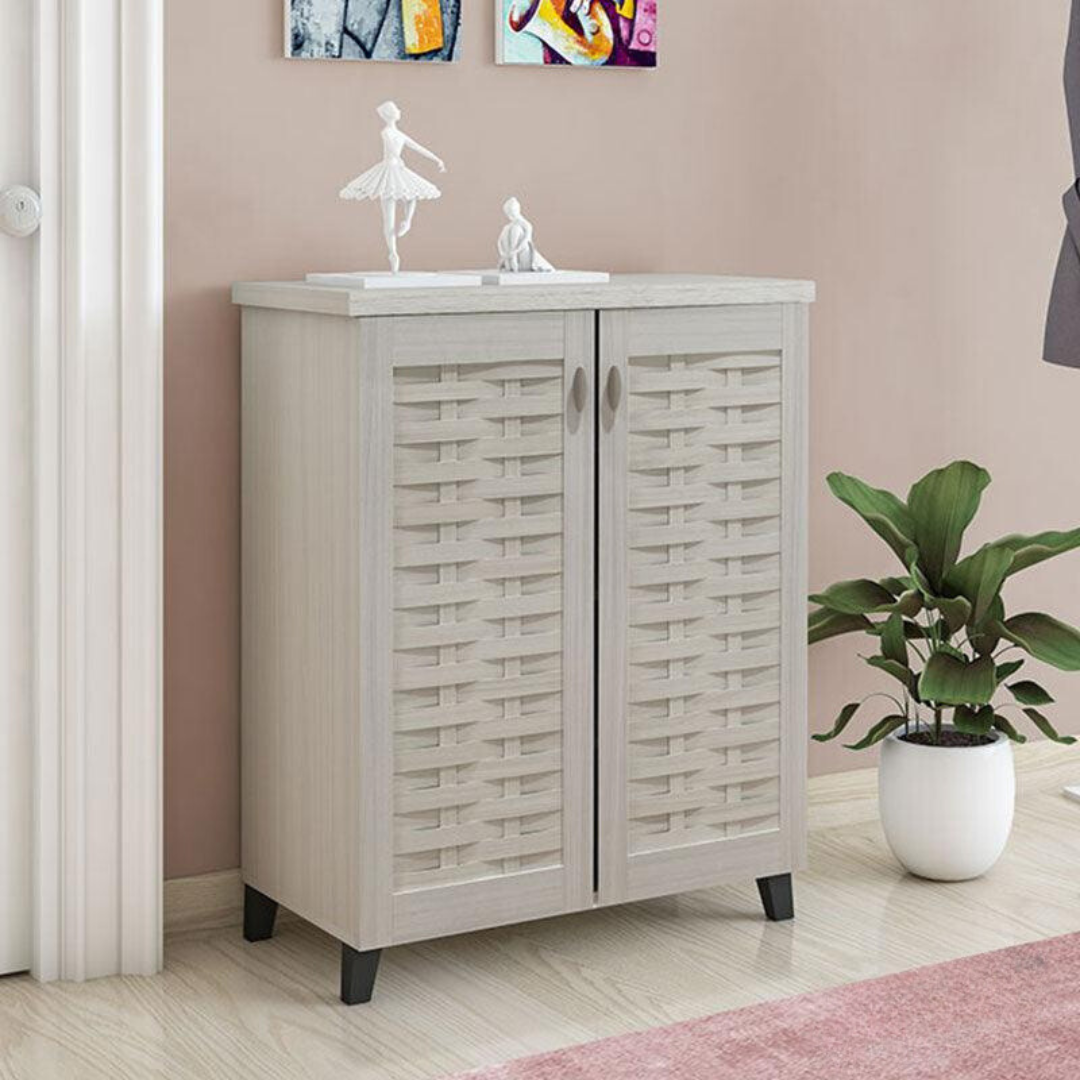 Dulap pantofi Mantam 12 perechi, 78x40x92 cm - Alb