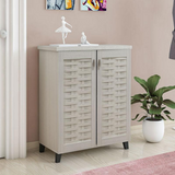 Dulap pantofi Mantam 12 perechi, 78x40x92 cm - Alb