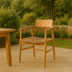 Scaun Denverone lemn de tec, Natura, Natur, 57x54x79 cm