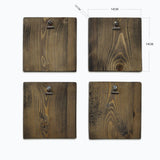 Accesoriu decorativ de perete din molid A066, Nuc, 14x14 cm