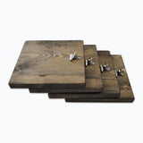 Accesoriu decorativ de perete din molid A066, Nuc, 14x14 cm