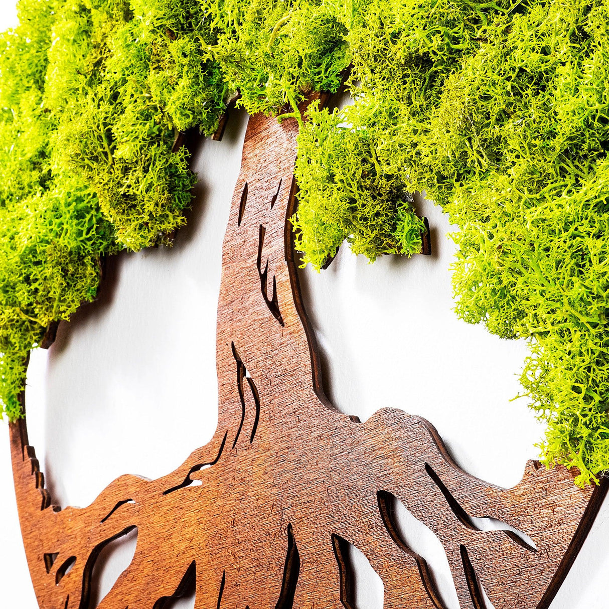 Accesoriu decorativ de perete Tree Of Life 3, Verde, 44x44 cm