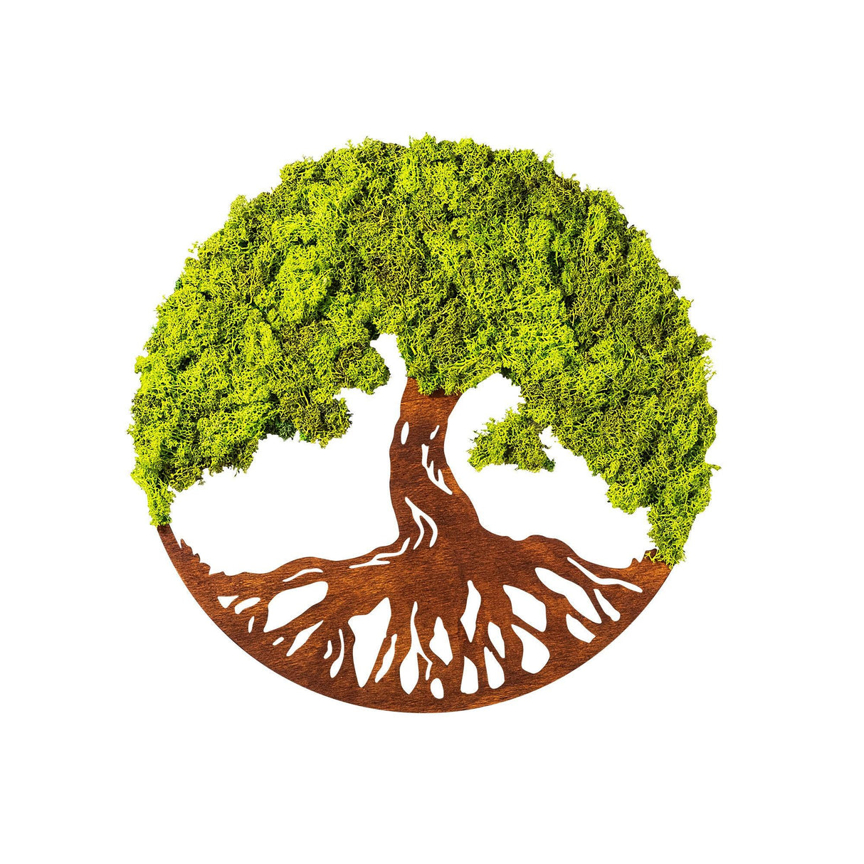 Accesoriu decorativ de perete Tree Of Life 3, Verde, 44x44 cm