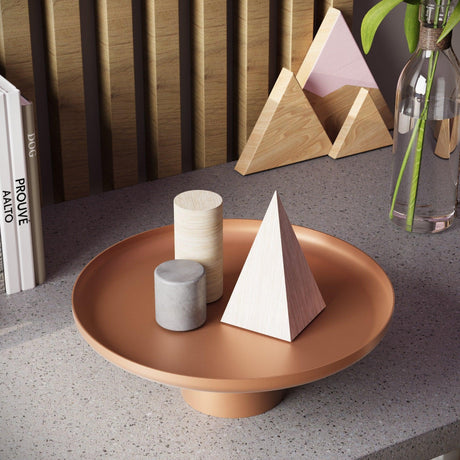 Accesoriu metalic decorativ Decorative Metal Accessory Lux 4, Cupru, 25.5x25.5x9 cm