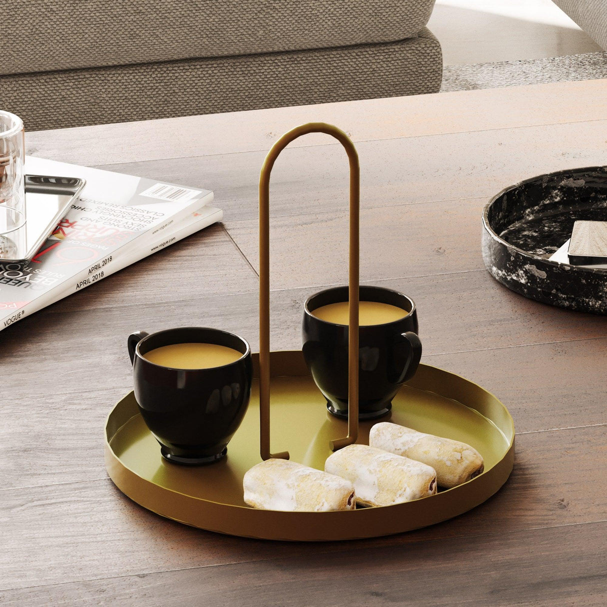 Accesoriu metalic decorativ Decorative Metal Accessory Rustic 5, Aur, 21x18 cm