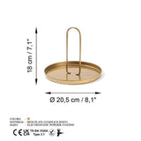 Accesoriu metalic decorativ Decorative Metal Accessory Rustic 5, Aur, 21x18 cm