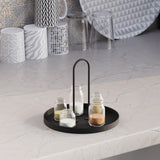 Accesoriu metalic decorativ Simi, Negru, 21x18 cm