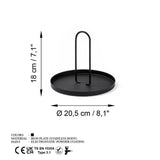 Accesoriu metalic decorativ Simi, Negru, 21x18 cm