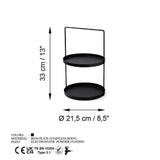 Accesoriu metalic decorativ Tilos, Negru, 21x33 cm