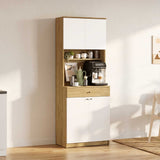 Dulap multifuncțional ADR-841-FB-2 Home Collection® Lungo, 4 uși și 1 sertar, Stejar-Alb, 72x195x45 cm