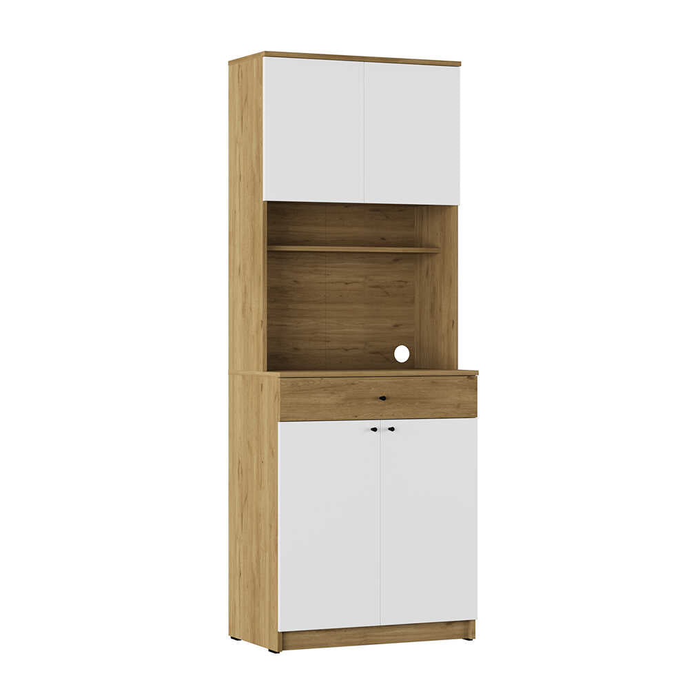 Dulap multifuncțional ADR-841-FB-2 Home Collection® Lungo, 4 uși și 1 sertar, Stejar-Alb, 72x195x45 cm
