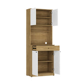 Dulap multifuncțional ADR-841-FB-2 Home Collection® Lungo, 4 uși și 1 sertar, Stejar-Alb, 72x195x45 cm
