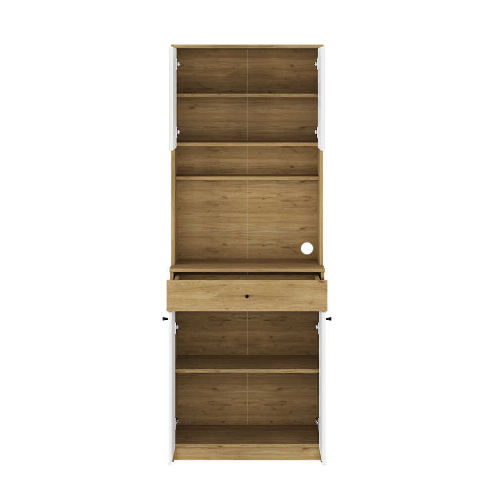 Dulap multifuncțional ADR-841-FB-2 Home Collection® Lungo, 4 uși și 1 sertar, Stejar-Alb, 72x195x45 cm