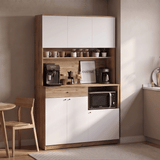 Dulap multifuncțional ADR-861-FB-2 Home Collection® Lungo, 6 uși și 1 sertar, Stejar-Alb, 120x195x45 cm