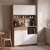 Stejar - Alb | SKU: ADR-861-FB-2 | Dulap multifuncțional ADR-861-FB-2 Home Collection® Lungo, 6 uși și 1 sertar, Stejar-Alb, 120x195x45 cm, varianta Stejar - Alb, produs pentru amenajarea locuinței, disponibil online în România la CasaMob