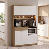 Dulap multifuncțional ADR-861-FB-2 Home Collection® Lungo, 6 uși și 1 sertar, Stejar-Alb, 120x195x45 cm