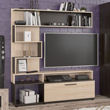 Ansamblu Comoda TV Jasper, Wenge, 151x37x169 cm