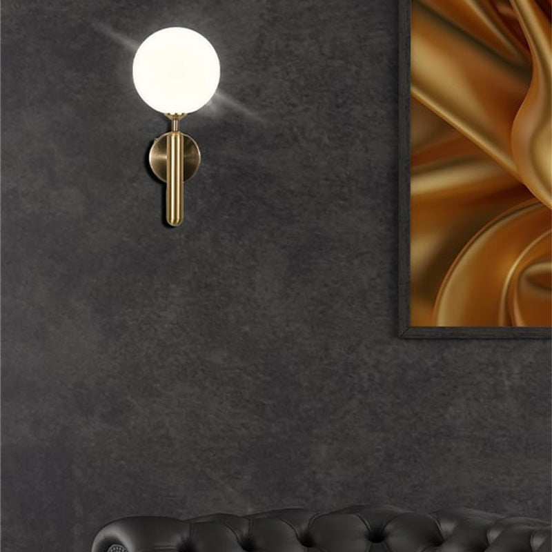 Aplica de perete cu iluminare Genka, metal, auriu-alb, 15x23x34 cm, imagine suplimentara