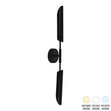 Aplica de perete Goroga, Metal, Negru, 12x78 cm