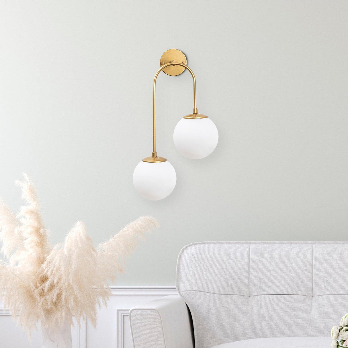 Aplica de perete Jel, Auriu, 15x15x55 cm
