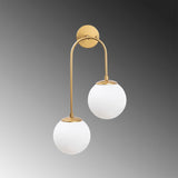 Aplica de perete Jel, Auriu, 15x15x55 cm
