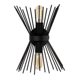 Aplica de perete Kirpi, Negru, 12x12x33 cm